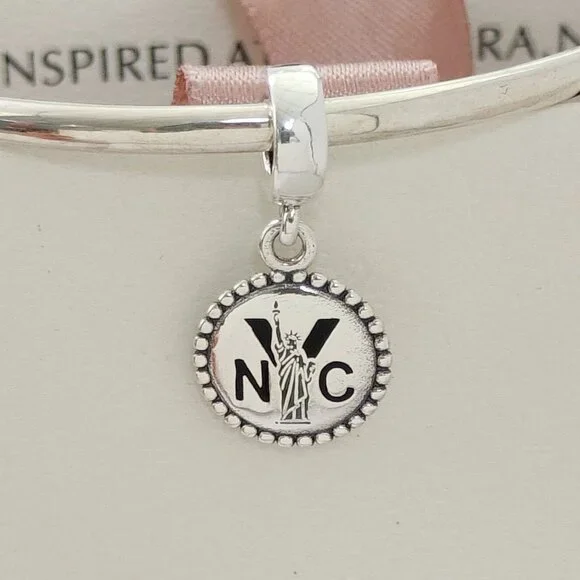 Pandora New York Statue of Liberty Exclusive Dangle Charm Pendant S925 Sliver - Picture 3 of 7
